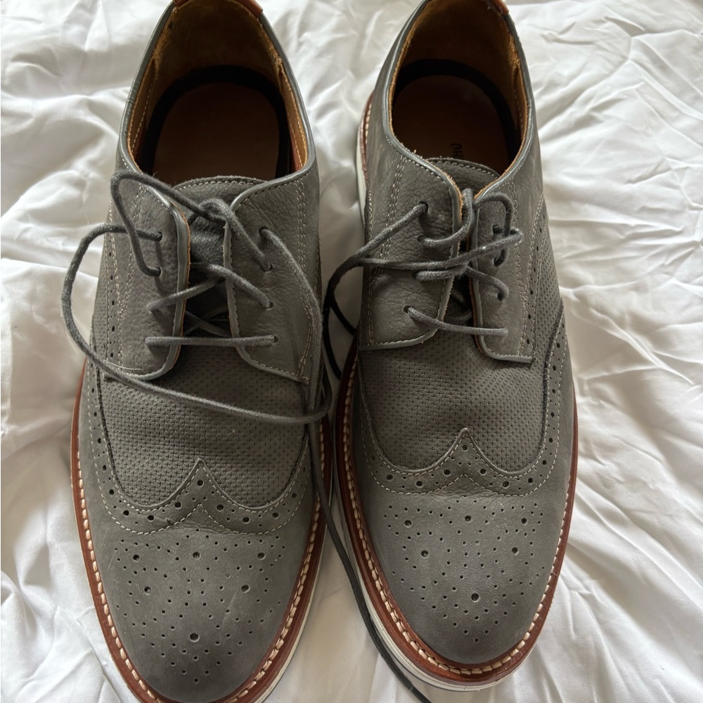 Johnston & Murphy Charcoal Perforated Derbys